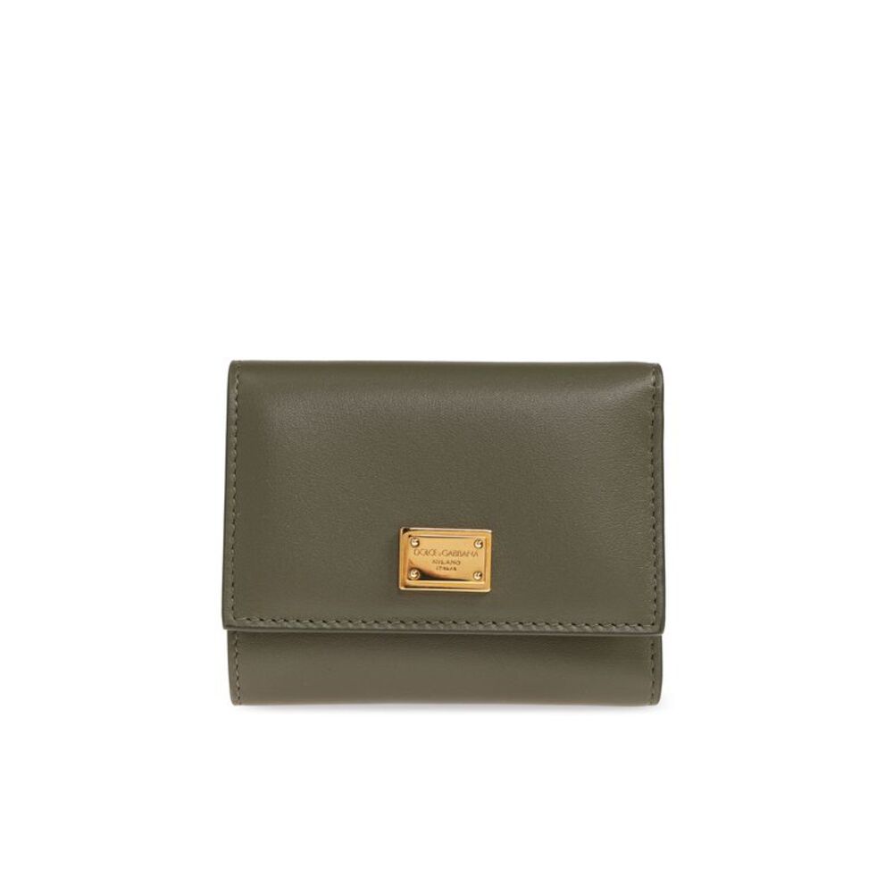 Leather wallet with applique